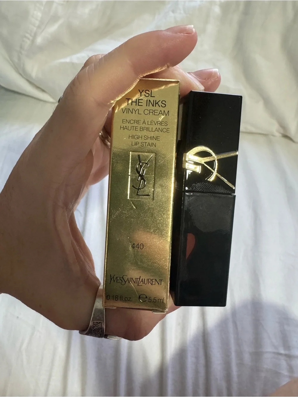 YSL The Inks Vinyl Cream Lip Stain - 440 Rose Player